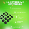 2-Ozon Кнопки нержавеющие оксид Омега 15мм с пластиковой черной шляпкой 15мм