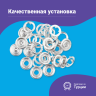 Кнопки рубашечные 9.5мм кольцо, нержавеющие, серебристый никель, 50шт