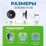 Пуговицы для джинс 14 мм, матовый черный , 20 шт