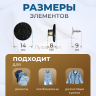 3-Ozon Пуговицы для джинс 14 мм, черный матовый, 20шт